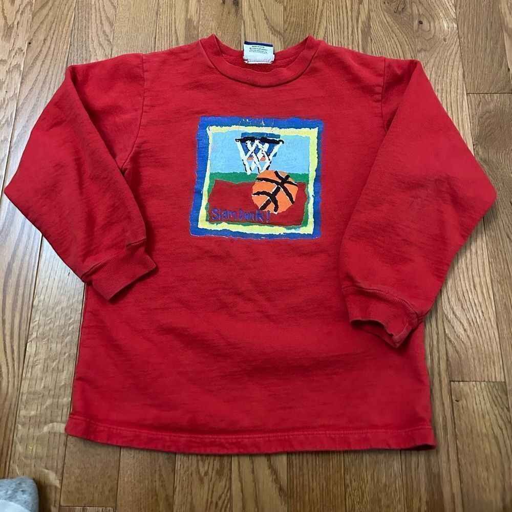 Vintage Flap Happy Slam Dunk Basketball Sweatshirt